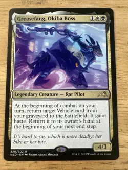 1x Greasefang, Okiba Boss NM-Mint, English Kamigawa: Neon Dynasty MTG Magic - Image 1