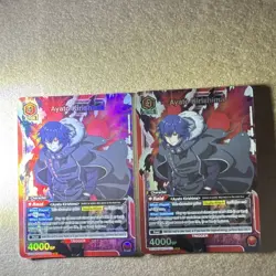 Union Arena 2 Character Cards Ayato Kirishima Foil & Regular Double Attack Raid - Image 1