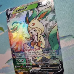 Pokemon Lillie Leafeon V - Waifu Cute Doujin DIY Custom Foil Art Card - NM - Image 2