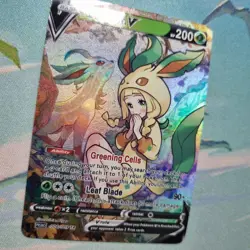 Pokemon Lillie Leafeon V - Waifu Cute Doujin DIY Custom Foil Art Card - NM - Image 4