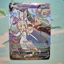 Pokemon Lillie Sylveon V - Waifu Cute Doujin DIY Custom Foil Art Card - NM - Image 1