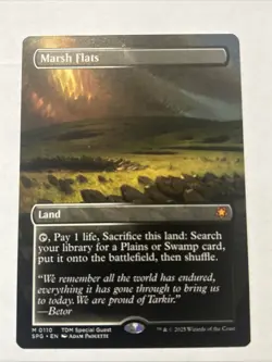 MTG Marsh Flats Borderless 0110 SPG Special Guests Mythic NM - Image 1