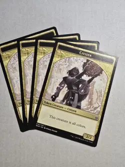 4 x Citizen Token (016/019) - War of the Spark - Common - Image 1