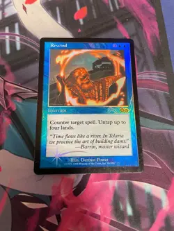 MTG - REWIND - COMMON - URZA'S SAGA ARENA PROMO - FOIL - LP - Image 1
