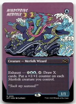 Mindspring Merfolk (Borderless) #335 (Foil) (NM) Aetherdrift DFT Magic MTG - Image 1