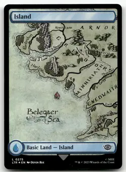 Island (0275) #275 (Foil) (NM) Lord of the Rings LTR Magic MTG - Image 1