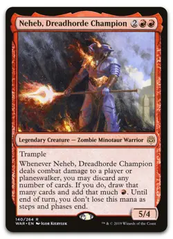Neheb, Dreadhorde Champion #140 (NM) War of the Spark WAR Magic MTG - Image 1