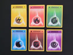 6x Pokemon Energie Karte - 1. Edition - 97 98 99 100 101 102 Basis Set - #4 - Image 1