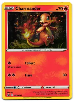 Charmander SWSH092 - 🌊 Sword & Shield Promo Pokemon TCG Holo 🖤 - LP - Image 1