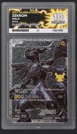 Graded ACE 10 - Zekrom - 114/114 - Celebrations - Pokemon - Classic Collection - Image 1