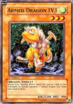 Armed Dragon LV3 - SD1-EN005 - Common - Unlimited Edition - Moderately Played - Image 1