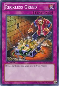 Reckless Greed - BP01-EN095 - Common - 1st Edition - Lightly Played - Image 1