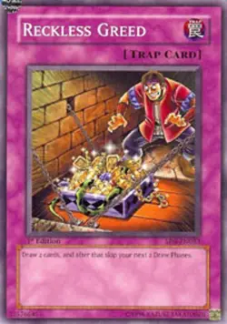 Reckless Greed - SD8-EN033 - Common - 1st Edition - Lightly Played - Image 1