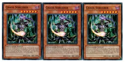 Yugioh- 3X Chaos Sorcerer - Common - 1st Edition - SDDC-EN014 - Near Mint - Image 1