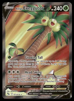 Pokemon Cards Alolan Exeggutor V 071/078 Pokemon GO Ultra Rare NM - Image 1