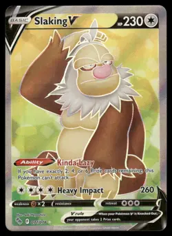 Pokemon Cards Slaking V 077/078 Pokemon GO Ultra Rare NM - Image 1