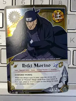 Naruto CCG TCG Foil Ibiki Morino 1276 / mint / near mint condition card unplayed - Image 1