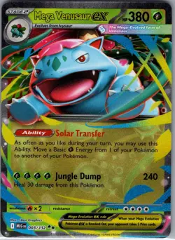 Mega Venusaur ex 003/132 ME01: Mega Evolution - Pokemon Card - NM - Image 1