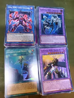 Yugioh Complete Large Elemental Hero Deck 54 Card main deck + 16 **HOT** + Bonus - Image 1