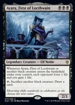 Ayara, First of Locthwain -Foil Near Mint MTG Throne of Eldraine - Image 1