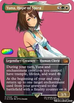 MTG Yuna, Hope of Spira (Borderless) (Surge Foil) 549 FINAL FANTASY NM Magic - Image 1