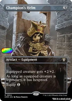 MTG Foil Champion's Helm (Borderless) 654 Commander Masters NM Magic - Image 1