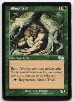 Albino Troll #231 (LP) Urza's Saga USG Magic MTG - Image 1