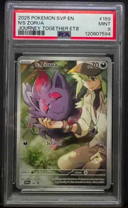 2025 Pokemon Svp En Black Star Promo N'S Zorua Journey Together P.C. Etb PSA 9 - Image 1