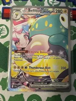 Pokemon TCG Iono's Bellibolt ex 183/159 Sv09 Full Art Holo Special Illustration… - Image 1