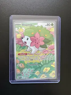 Pokemon TCG Shaymin Illustration Rare Holo Card 185/182 - Image 1