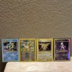 Nintendo Pokemon TCG Base Set 2 Holo 4-Card Lot Mewtwo Zapdos Raichu Gyarados - Image 1