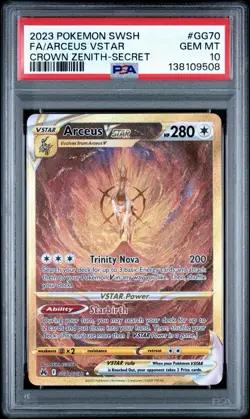 Arceus Vstar GG70/GG70 Pokemon Crown Zenith Galarian Gallery GEM MINT PSA 10 - Image 1