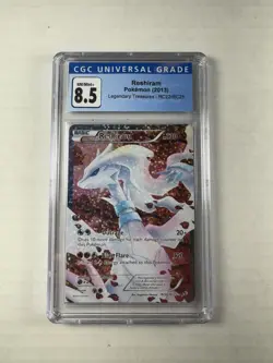 Pokemon TCG Reshiram RC22/RC25 Full Art Rare Legendary Treasures CGC 8.5 NM - Image 1