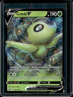 2021 Pokemon SWSH Chilling Reign Celebi V Ultra Rare #007/198 - Image 1