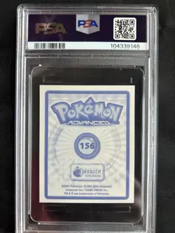 2004 Pokemon Merlin Advanced Prism Sticker Pikachu #156 - PSA 8 - Image 2
