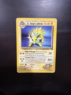 Pokemon TCG Lt. Surge's Jolteon 28/132 Gym Challenge Non-Holo Rare Card - Image 1