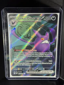 Pokemon Team Rockets Crobat EX 217/182 SV Destined Rivals Ultra Rare Full Art - Image 3