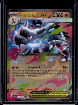 2025 Pokemon Phantasmal Flames Mega Charizard X ex Double Rare #013/094 - Image 1
