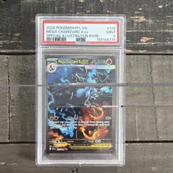 PSA 9 2025 Pokemon ME02 EN Mega Charizard X ex 125/091 SIR Holo - Image 1