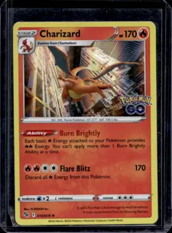 2022 Pokemon SWSH Pokemon GO Charizard #010/078 - Image 1
