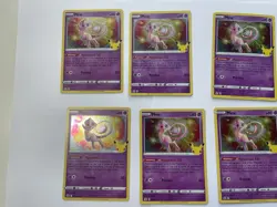8x Lot Mew Holo Mint Celebrations Pokemon 011/025 25th Anniversary Stamped - Image 2