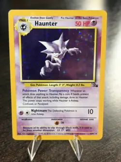 Pokemon TCG “Haunter” 6/62 Fossil Holo Rare Unlimited 1999 HE06 - Image 2