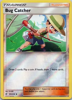 Bug Catcher 189/236 Uncommon - Pokemon TCG SM: Unified Minds - Reverse Holo (NM) - Image 1