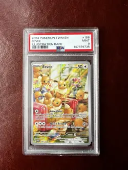 Eevee 188/167 (PSA 9) - Twilight Masquerade - Pokemon - MINT - Image 1