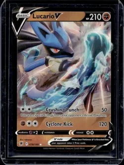 2022 Pokemon SWSH Astral Radiance Lucario V Ultra Rare #078/189 - Image 1