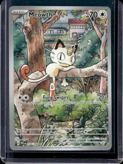 2025 Pokemon Phantasmal Flames Meowth Illustration Rare #106/094 - Image 1