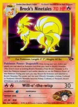 NM-Mint Brock's Ninetales - 3/132 - Holo Rare - Unlimited Edition Pokemon Gym Ch - Image 1