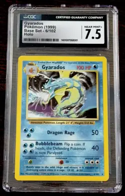 Gyarados 6/102 Pokemon TCG Base Set Holo CGC 7.5 - Image 1