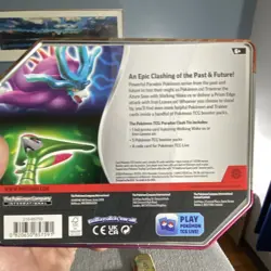 Pokemon Paradox Clash Tin Iron Leaves Box Promo Booster 2024 English - Image 2