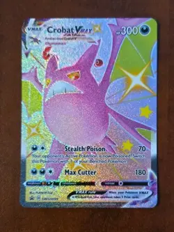 2021 Pokemon Shining Fates Crobat VMAX SWSH099 Rainbow Rare Holo - Image 1